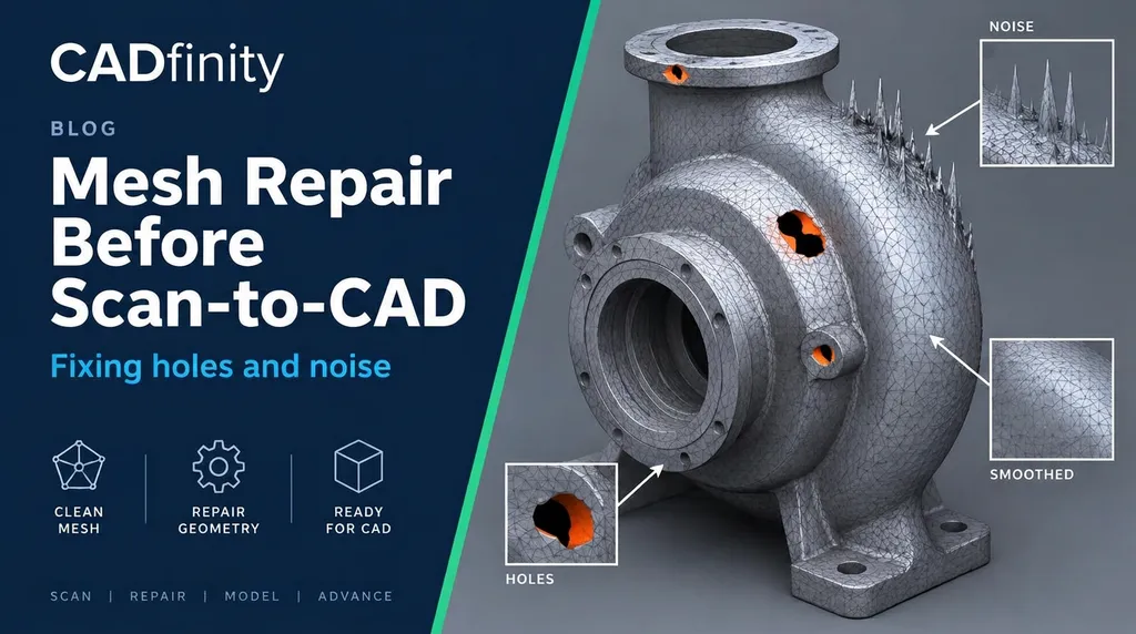 Mesh Repair Before Scan-to-CAD: Fixing Holes and Noise