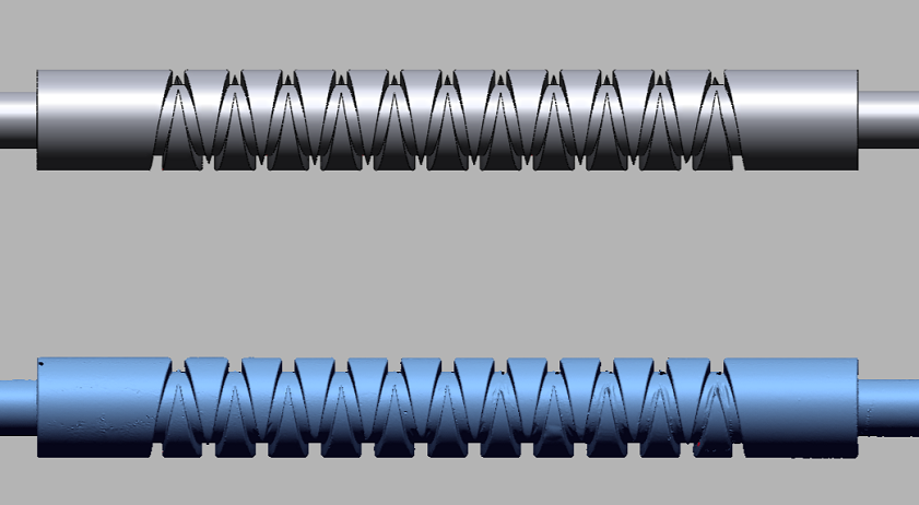 Helical shaft — picking the one tooth that defines the other thirty